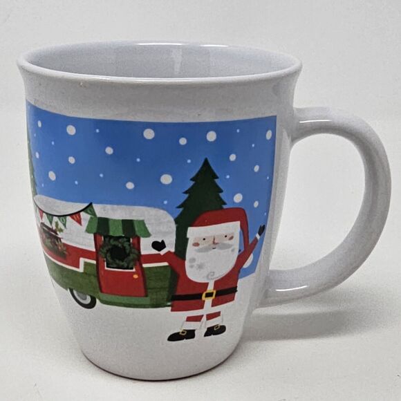 Royal Norfolk Coffee Tea Cup Mug Christmas Santa RV Snowman Holidays Winter 14oz - Picture 1 of 10